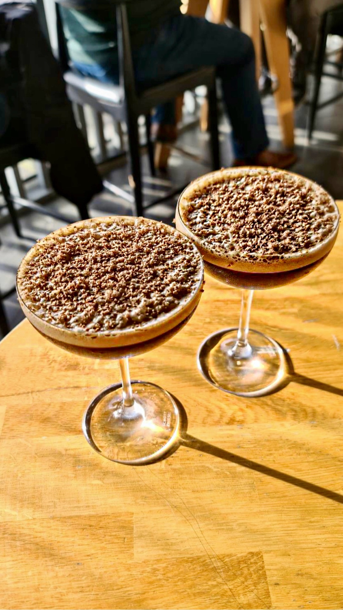 Espresso martinis at the Viaduct
